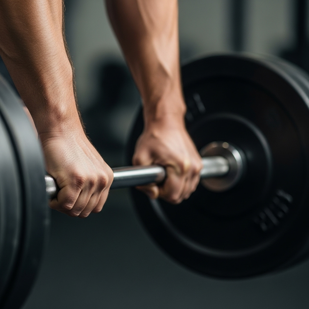 Personal trainer providing one-on-one coaching and form correction during strength training session